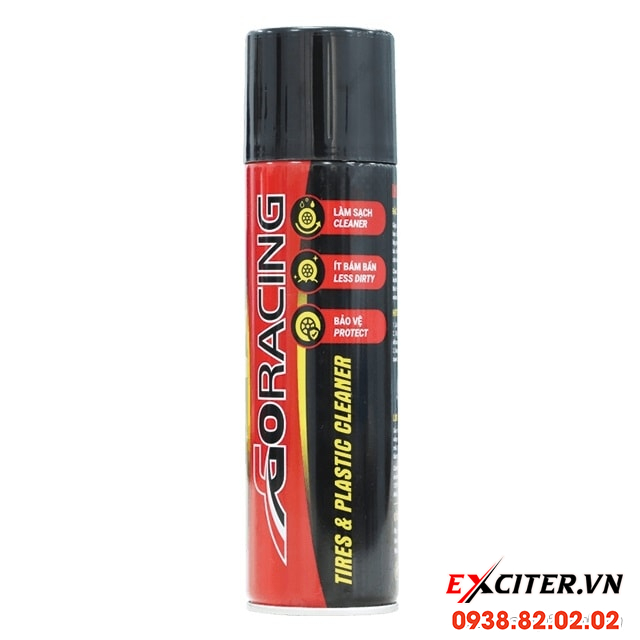 Chai xịt làm sạch dàn nhựa nhám vỏ xe goracing cho exciter 150 - 1