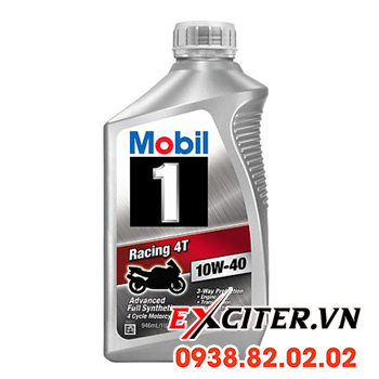 Nhớt mobil 1 racing 4t 10w40 cho exciter 150 - 1