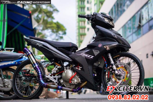 Cận cảnh Yamaha Exciter 150 độ nhẹ cùng dàn tem KING MX của biker Sài Thành   MuasamXecom