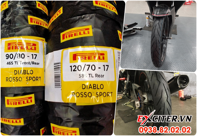 Thay vỏ pirelli cho exciter 155 nên đi thông số nào giá vỏ pirelli giá bao nhiêu - 4