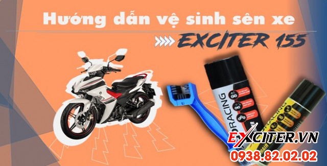 Hướng dẫn vệ sinh sên xe exciter 155 đúng cách - 1