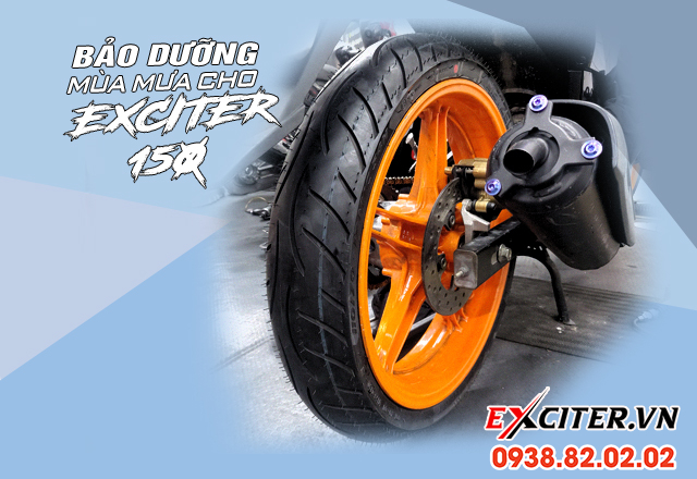 Exciter 150 đi trong mùa mưa cần bảo dưỡng những gì - 2