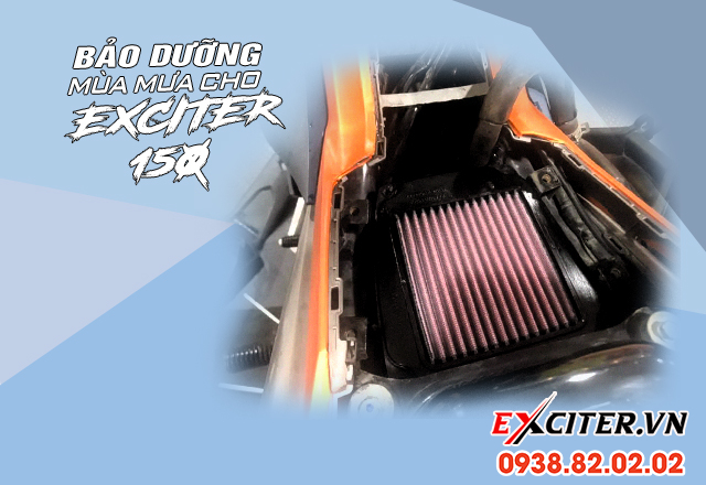 Exciter 150 đi trong mùa mưa cần bảo dưỡng những gì - 6