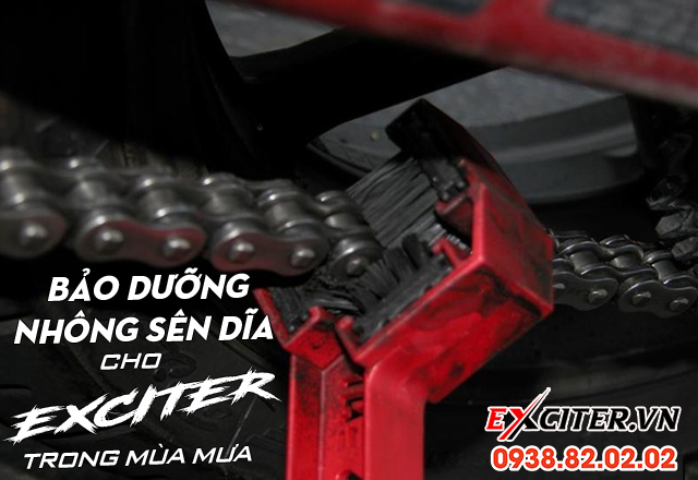 Nên lưu ý bảo dưỡng nhông sên dĩa exciter 150 mùa mưa - 3