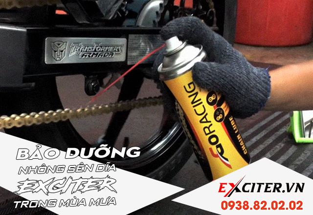 Bảo dưỡng nhông sên dĩa exciter 155 mùa mưa đúng cách - 4