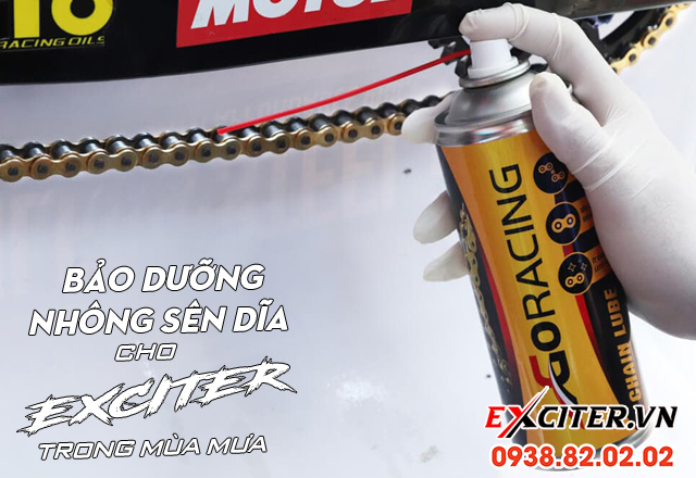 Nên lưu ý bảo dưỡng nhông sên dĩa exciter 150 mùa mưa - 4