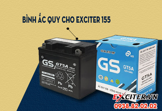 Bình ắc quy exciter 155 nằm ở đâu và cách thay tại nhà - 1