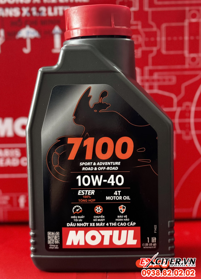 Nhớt motul 7100 10w40 1l cho exciter - 1