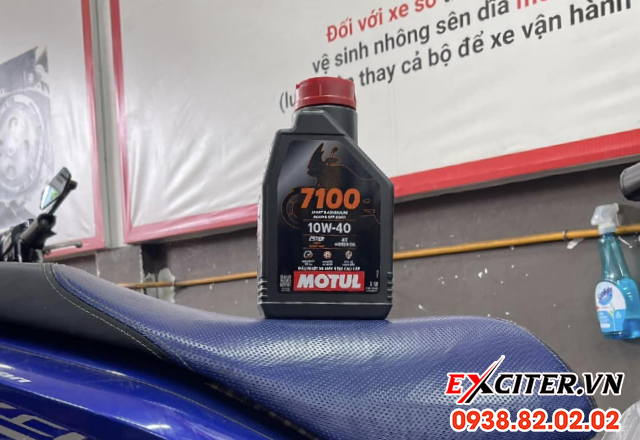 Exciter 135 thay nhớt motul 7100 10w40 chạy đường xa có tốt không - 2