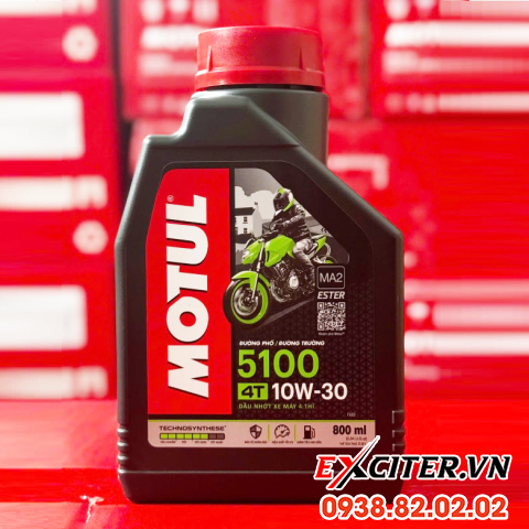 Nhớt motul 5100 4t 10w30 08l cho exciter - 3