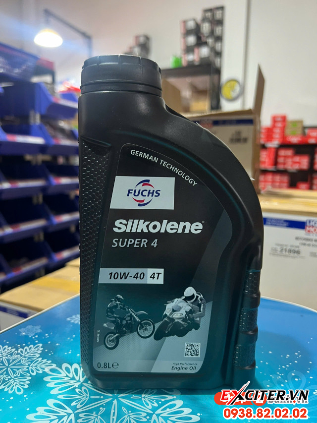 Nhớt fuchs silkolene super 4 10w40 08l cho xe exciter - 2