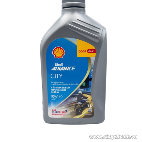 Nhớt shell advance city 10w40 1l cho xe exciter - 1