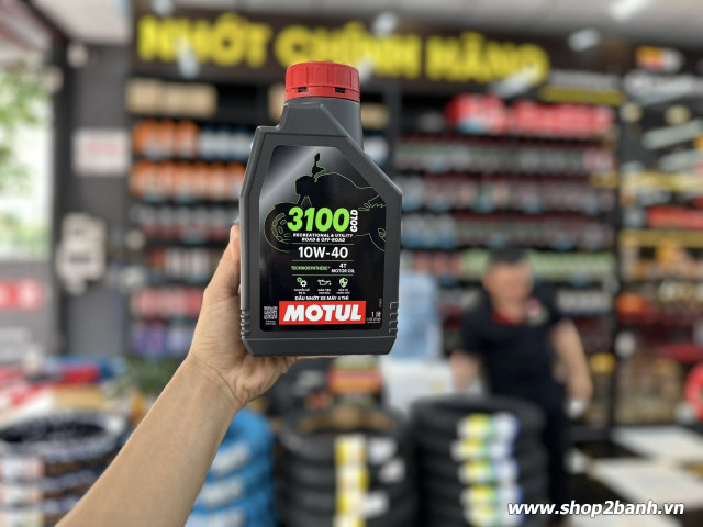 Nhớt motul 3100 gold 4t 10w40 1l cho exciter - 1