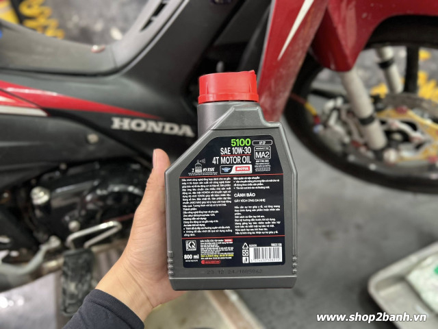 Nhớt motul 5100 4t 10w30 08l cho exciter - 2
