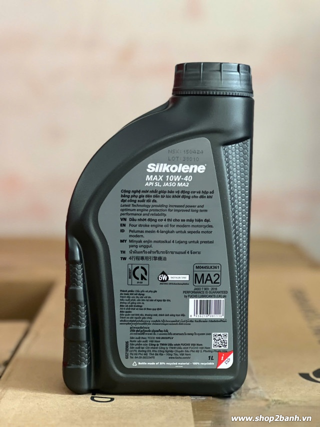 Nhớt fuchs silkolene max 10w40 4t 1l cho exciter các đời - 2