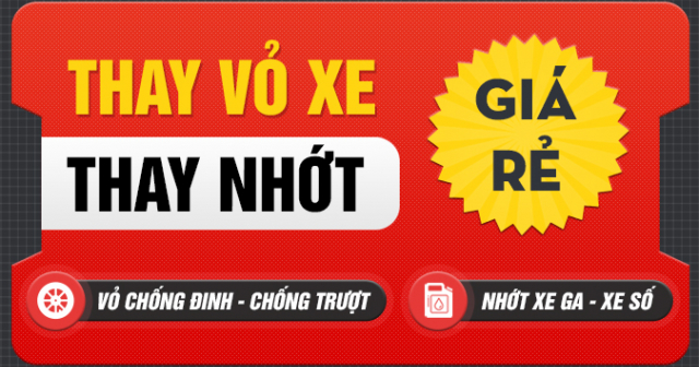 Thay nhớt, vỏ xe Exciter chính hãng giá rẻ tại Exciter.vn