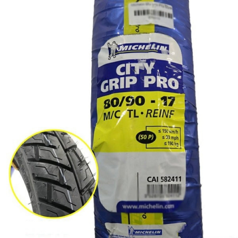 Vỏ Michelin City Grip Pro 80/90-17 cho Exciter