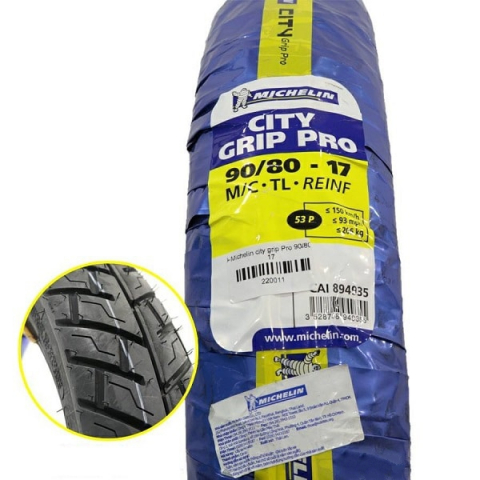 Vỏ Michelin City Grip Pro 90/80-17 cho Exciter