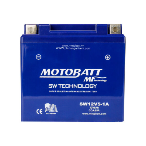 Bình ắc quy Khô Motobatt SW12V5-1A  cho Exciter 155, 150, 135